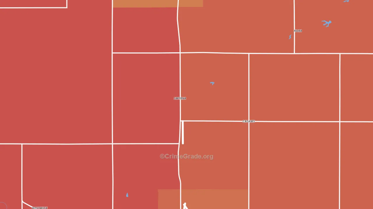 Nuckolls County, NE Map of Drug-Related Crime Rates