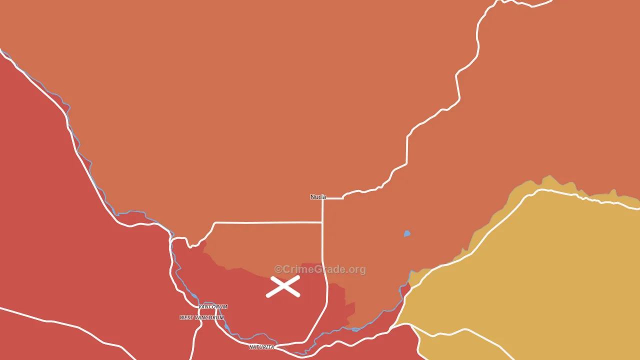 Nucla, CO Map of Drug-Related Crime Rates