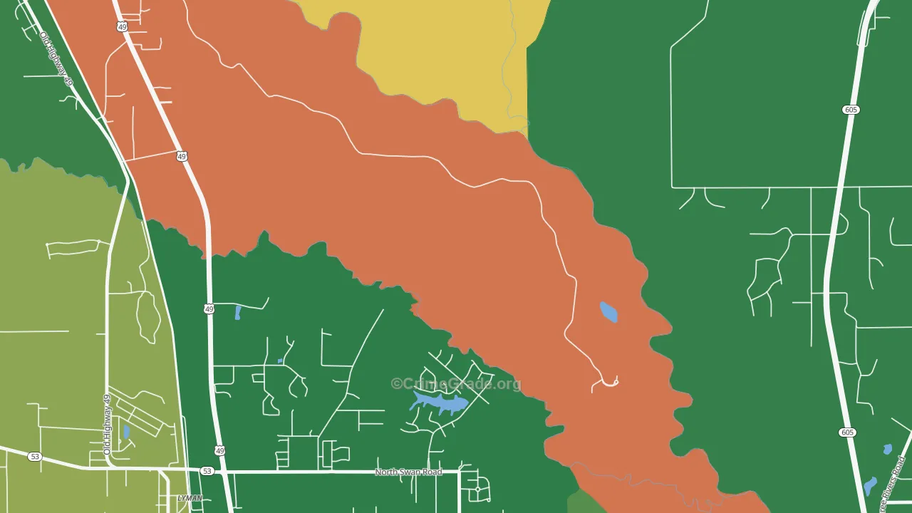 Nugent, MS Map of Drug-Related Crime Rates