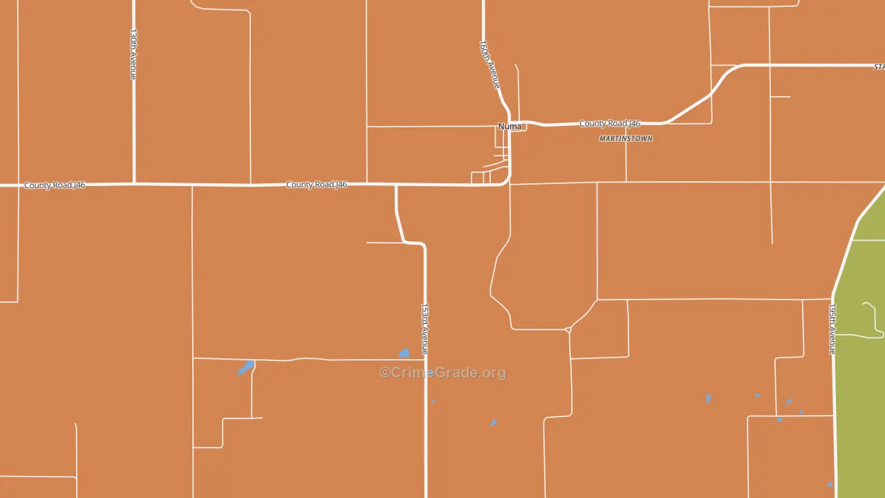 Numa, IA Map of Drug-Related Crime Rates