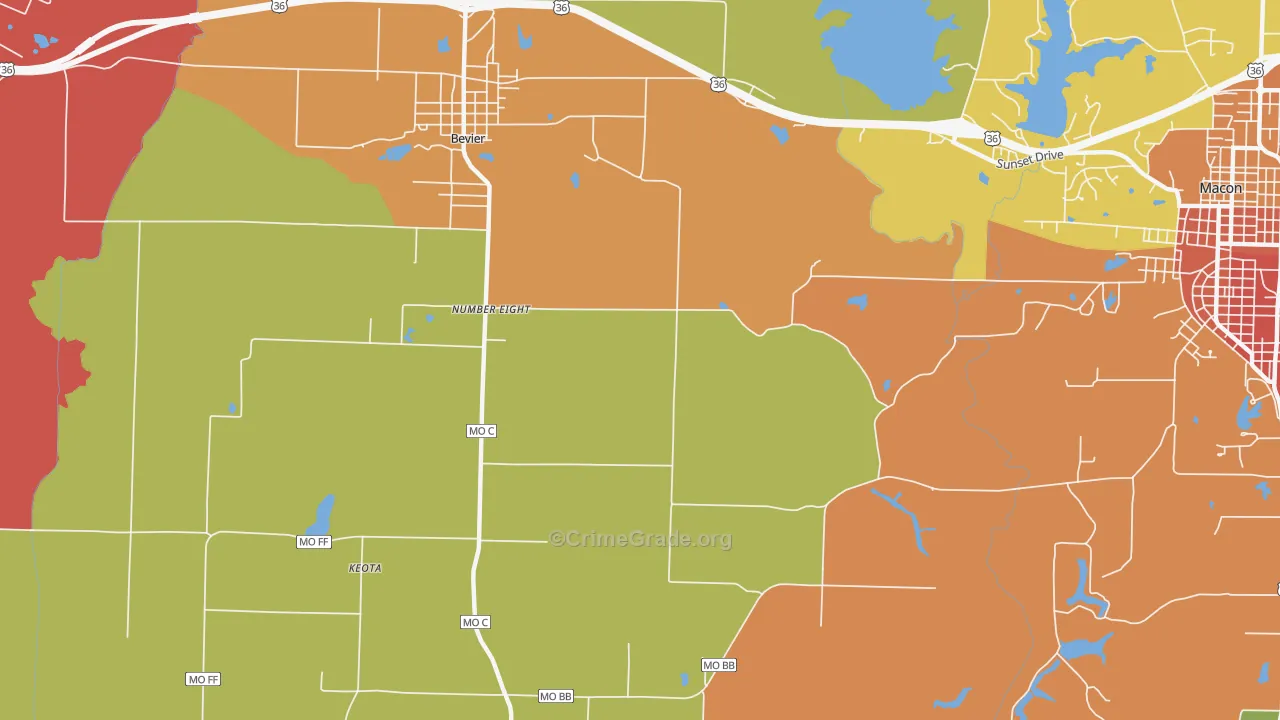 Number Eight, MO Map of Drug-Related Crime Rates