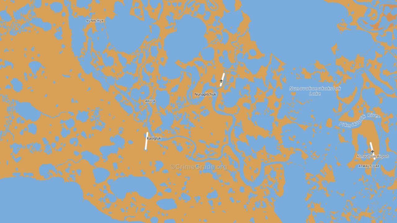 Nunapitchuk, AK Map of Drug-Related Crime Rates