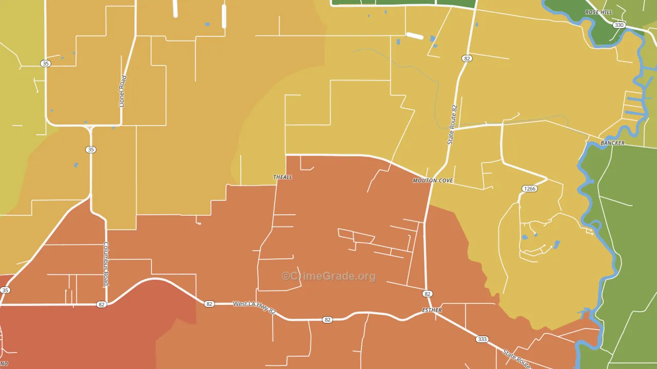 Nunez, LA Map of Drug-Related Crime Rates