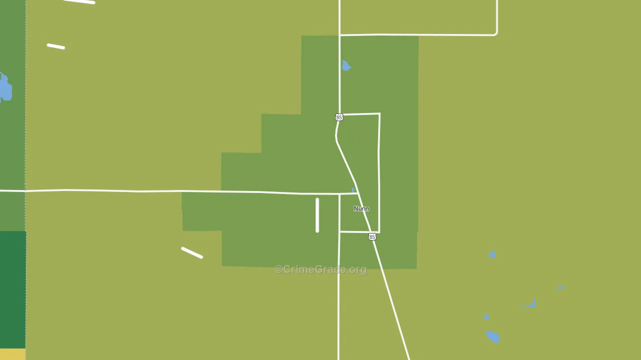 Nunn, CO Map of Drug-Related Crime Rates