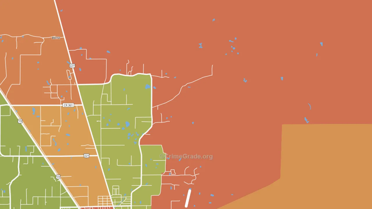 Nutall Rise, FL Map of Drug-Related Crime Rates