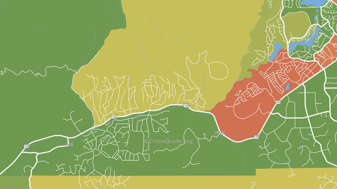 Nutria, CO Map of Drug-Related Crime Rates