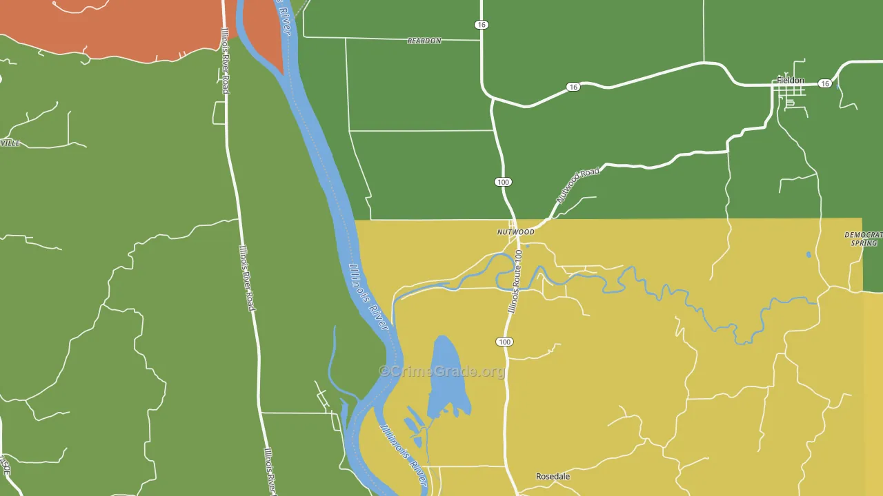 Nutwood, IL Map of Drug-Related Crime Rates