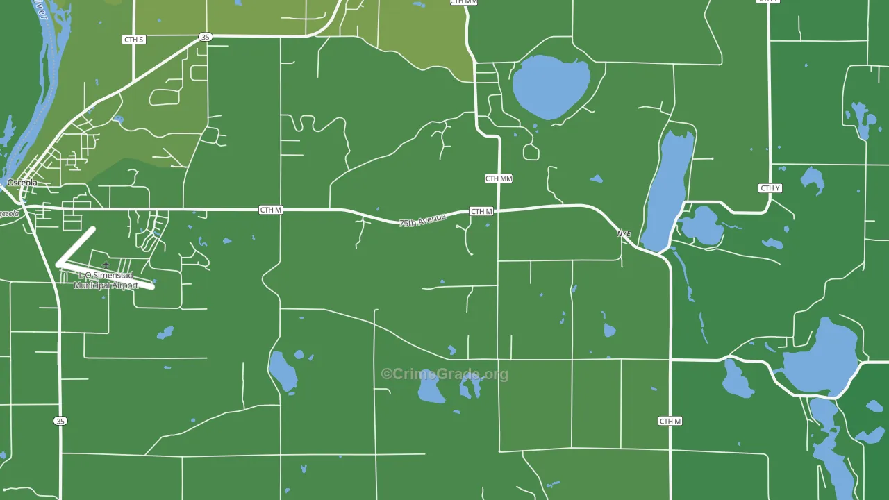 Nye, WI Map of Drug-Related Crime Rates