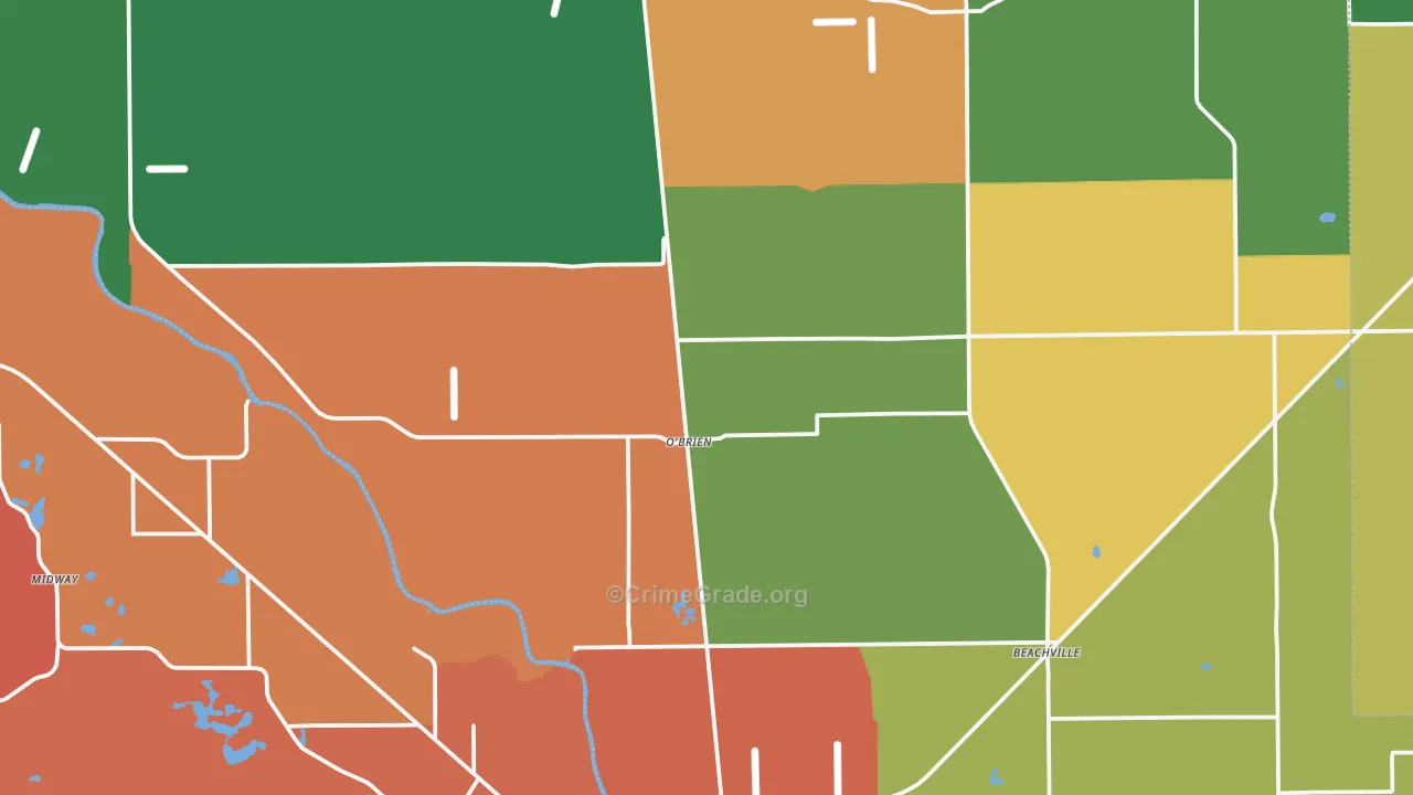 O'Brien, FL Map of Drug-Related Crime Rates