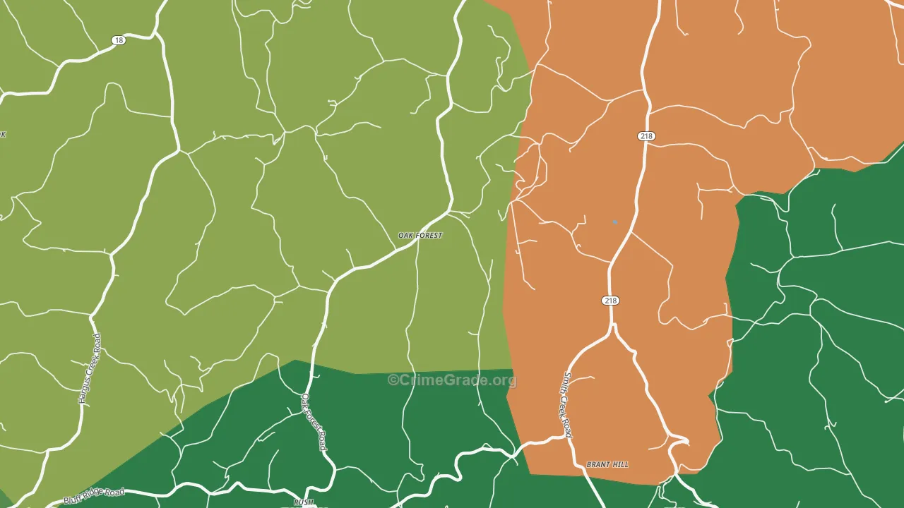 Oak Forest, PA Map of Drug-Related Crime Rates