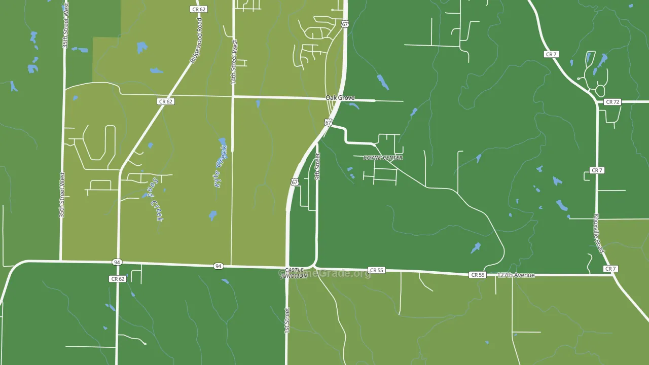 Oak Grove, IL Map of Drug-Related Crime Rates