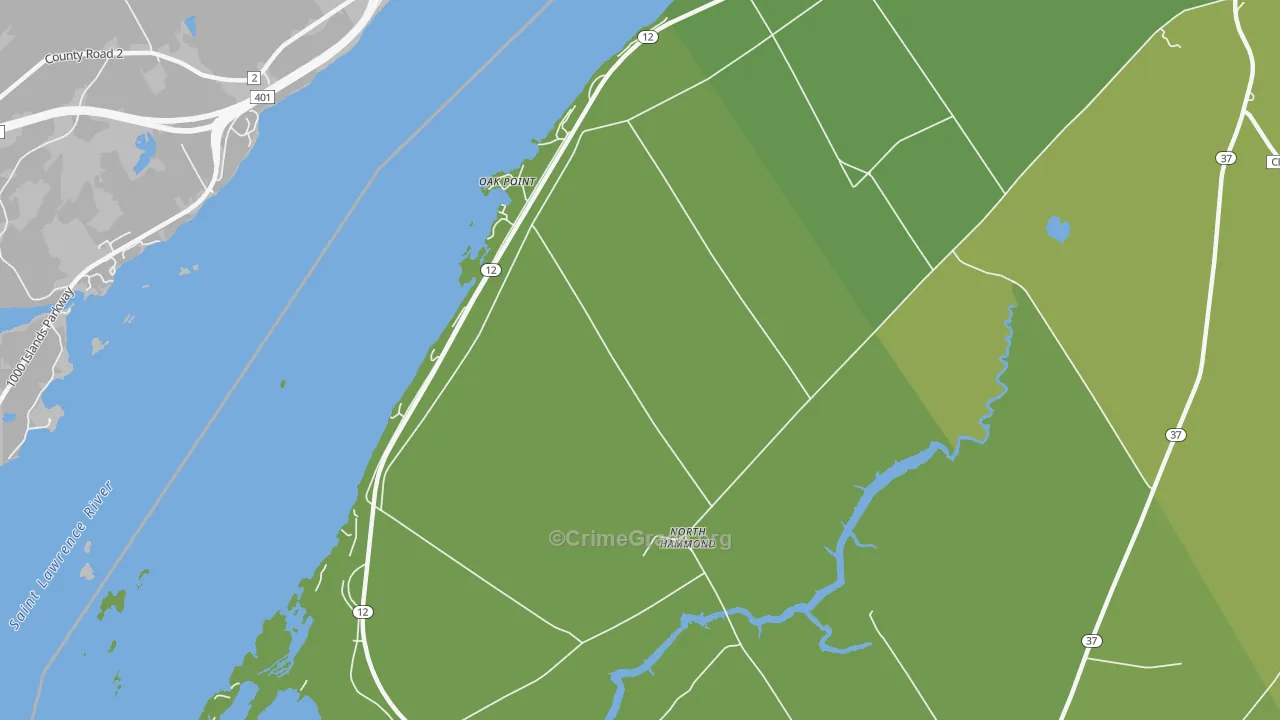 Oak Point, NY Map of Drug-Related Crime Rates