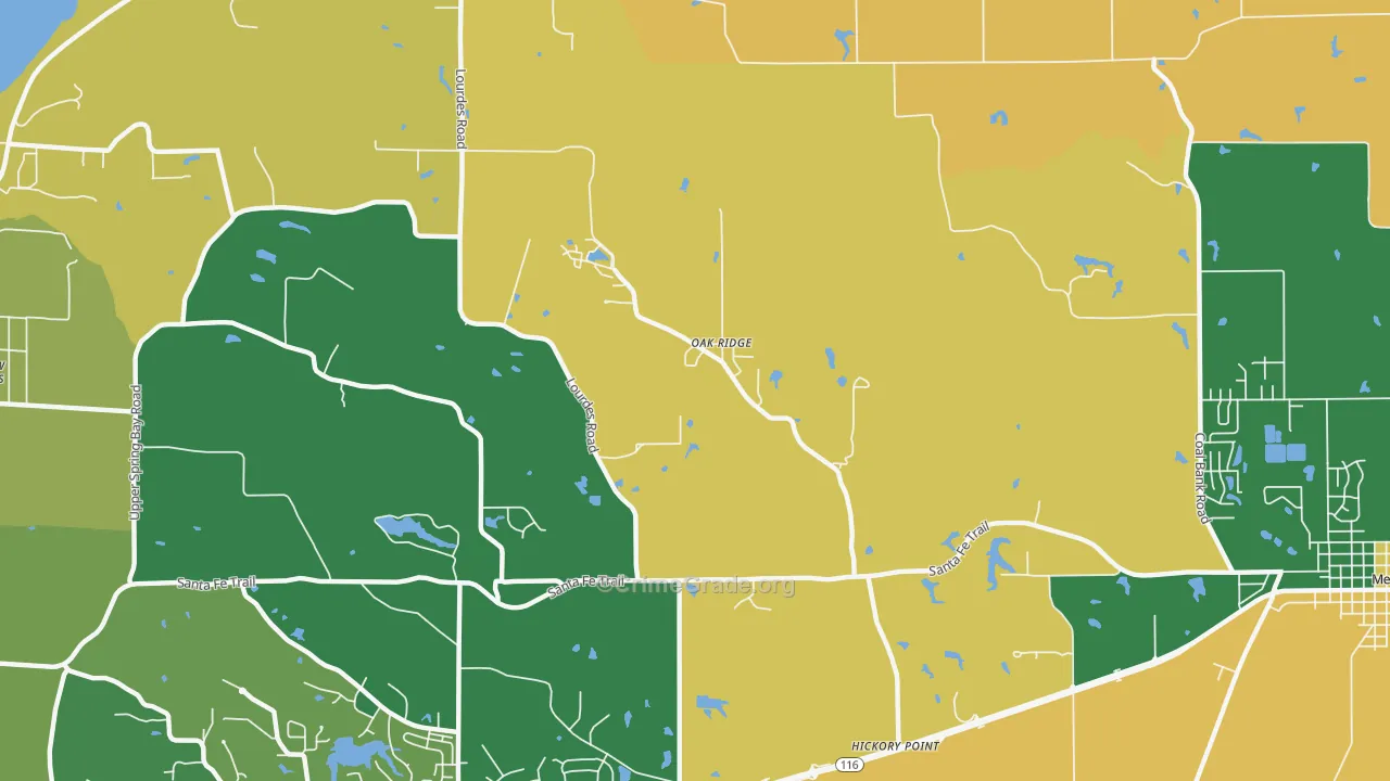 Oak Ridge, IL Map of Drug-Related Crime Rates