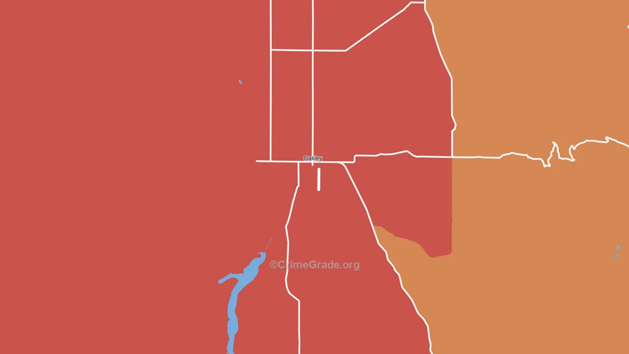 Oakley, ID Map of Drug-Related Crime Rates
