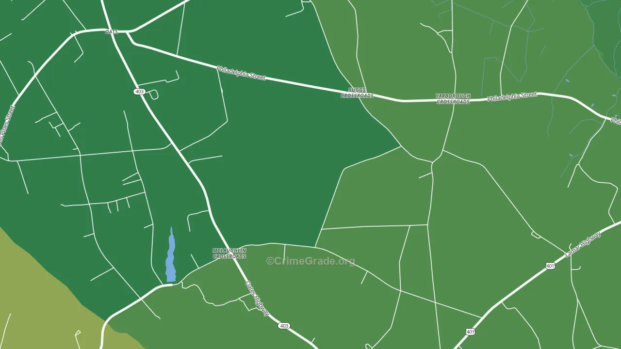 Oats, SC Map of Drug-Related Crime Rates