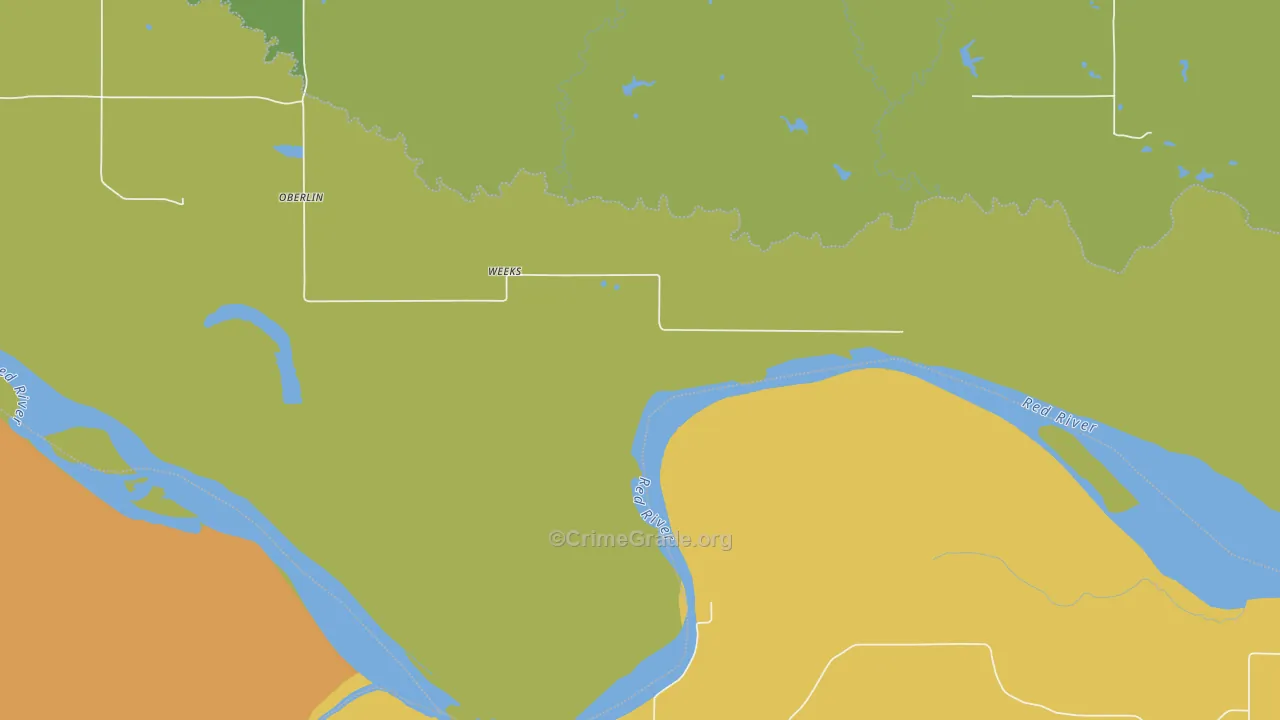 Oberlin, OK Map of Drug-Related Crime Rates
