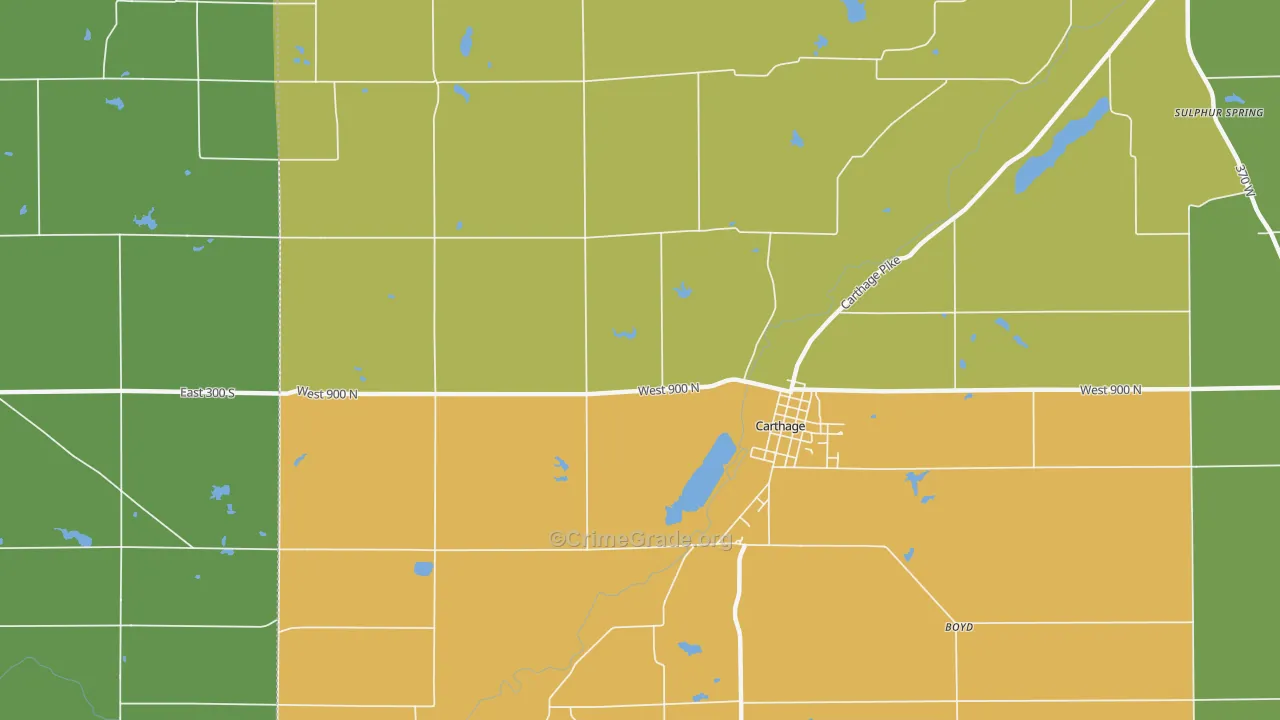 Occident, IN Map of Drug-Related Crime Rates
