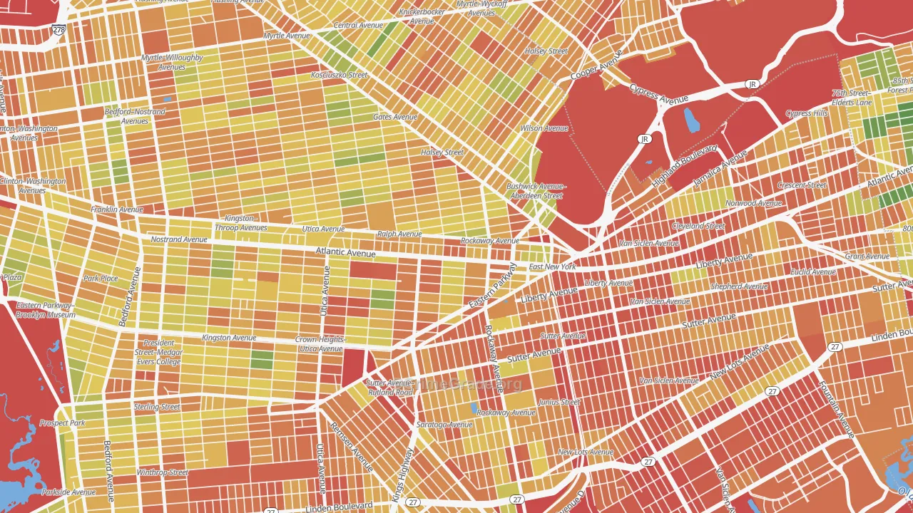 Ocean Hill, Brooklyn, NY Map of Drug-Related Crime Rates