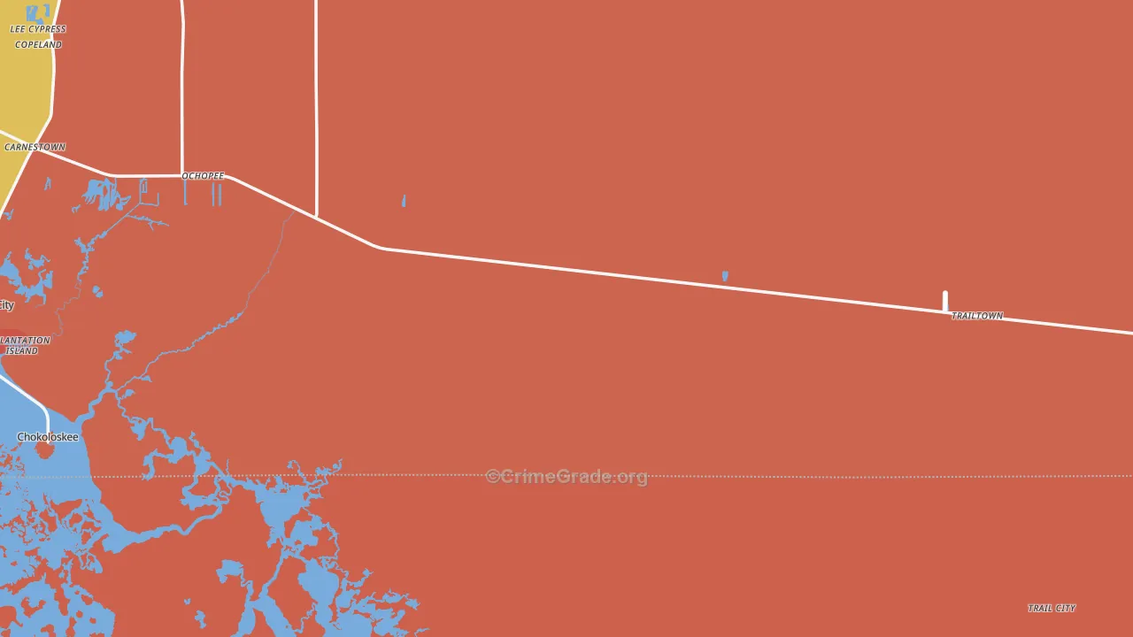 Ochopee, FL Map of Drug-Related Crime Rates