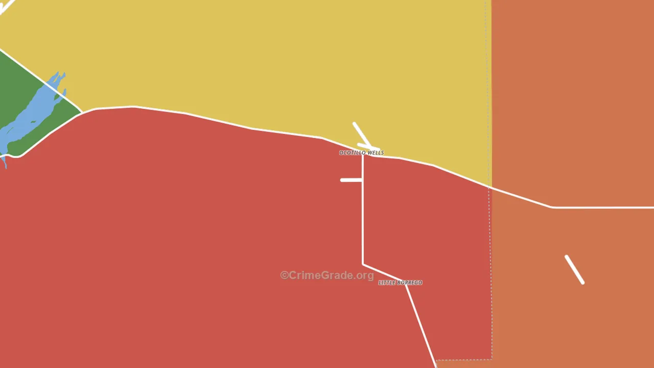 Ocotillo Wells, CA Map of Drug-Related Crime Rates