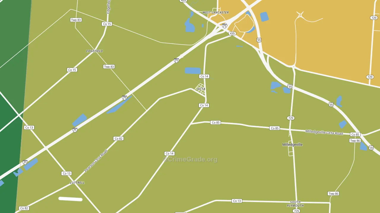 Octa, OH Map of Drug-Related Crime Rates