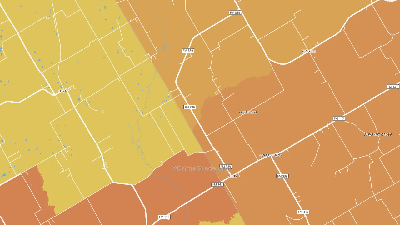 Odds, TX Map of Drug-Related Crime Rates