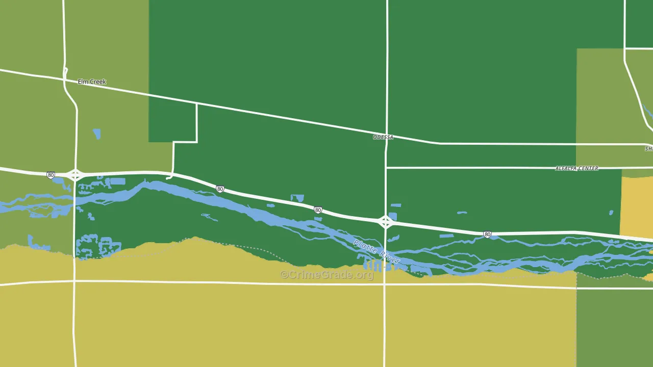 Odessa, NE Map of Drug-Related Crime Rates