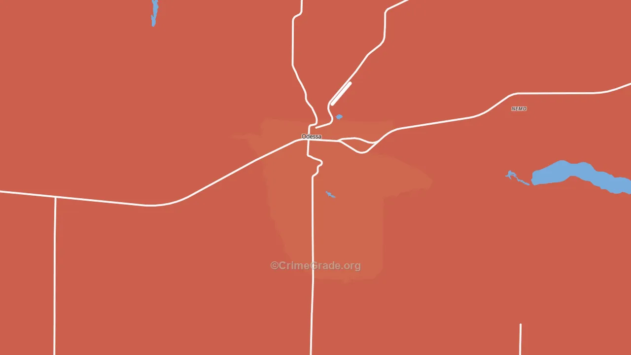 Odessa, WA Map of Drug-Related Crime Rates