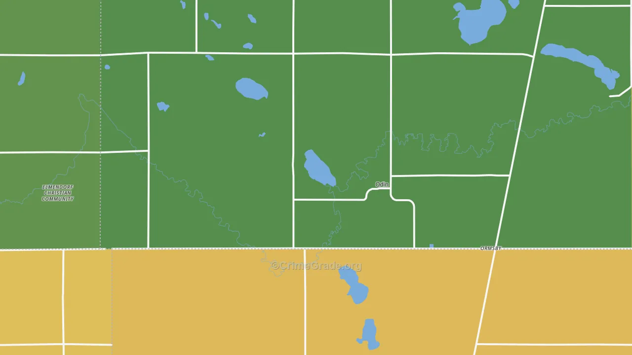 Odin, MN Map of Drug-Related Crime Rates
