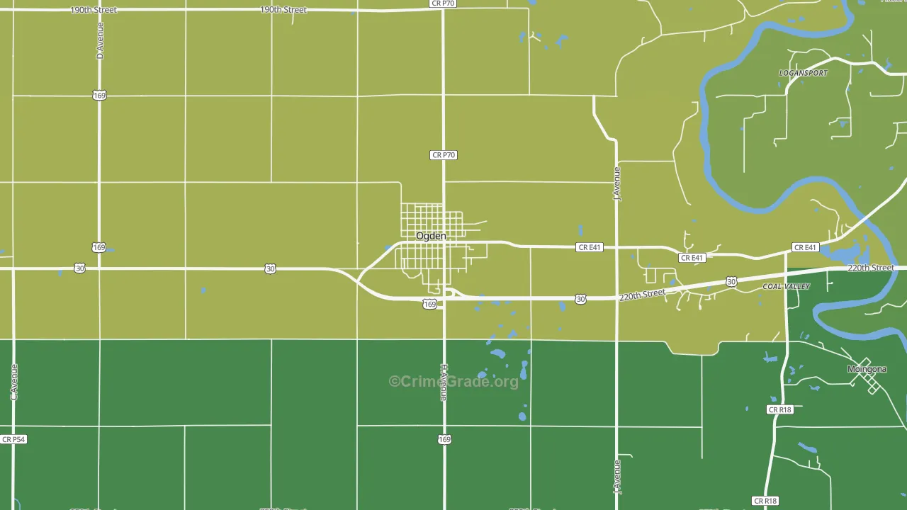 Ogden, IA Map of Drug-Related Crime Rates