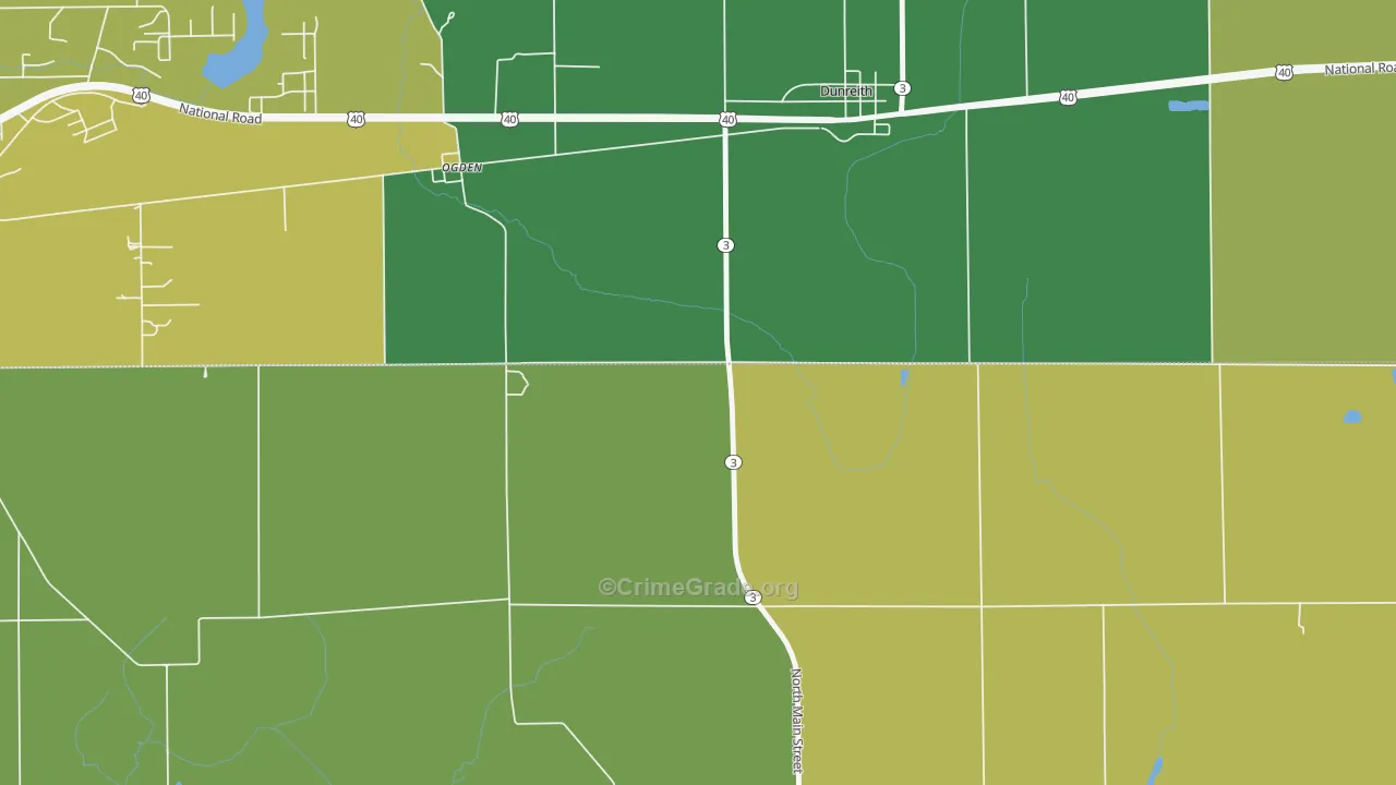 Ogden, IN Map of Drug-Related Crime Rates