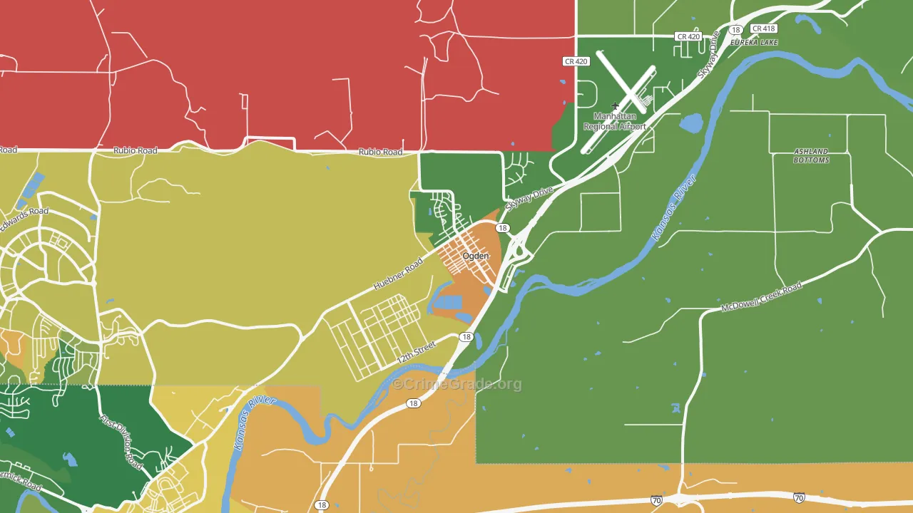 Ogden, KS Map of Drug-Related Crime Rates