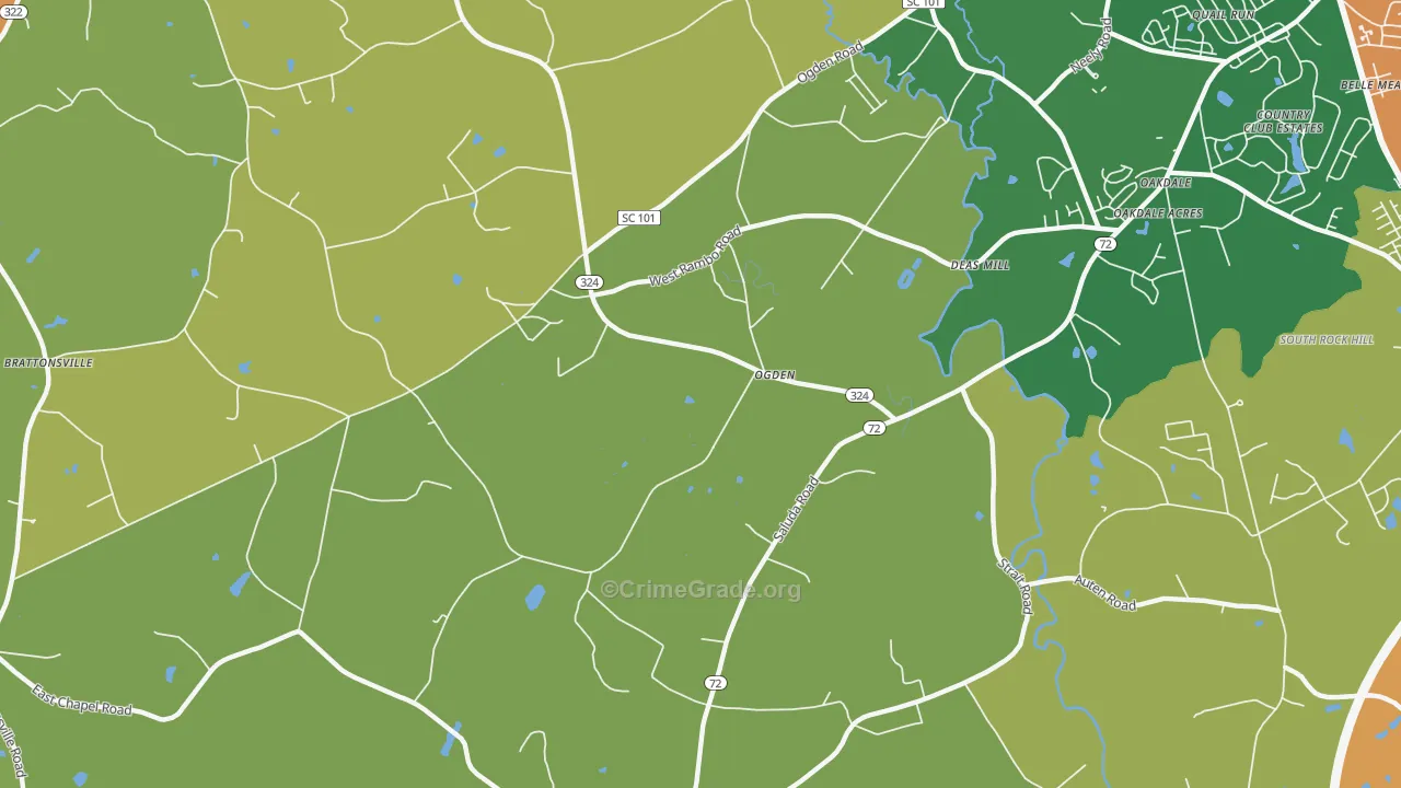 Ogden, SC Map of Drug-Related Crime Rates