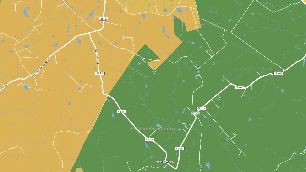 Ogden, TN Map of Drug-Related Crime Rates