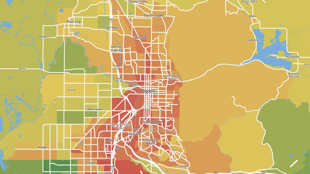 Ogden, UT Map of Drug-Related Crime Rates