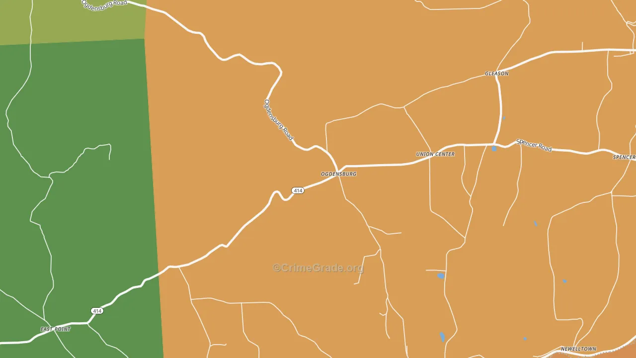 Ogdensburg, PA Map of Drug-Related Crime Rates