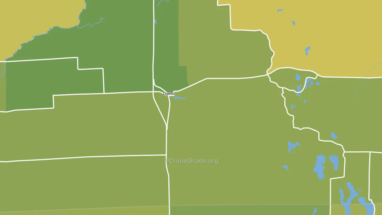 Ogema, WI Map of Drug-Related Crime Rates