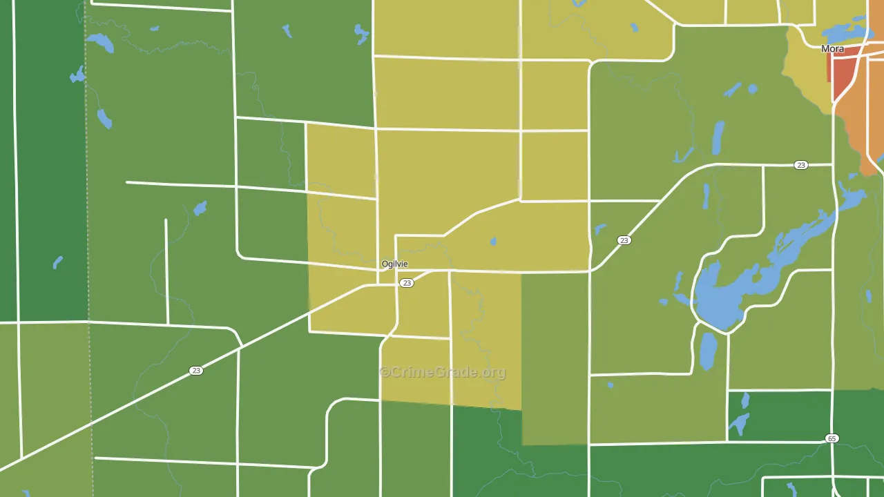 Ogilvie, MN Map of Drug-Related Crime Rates