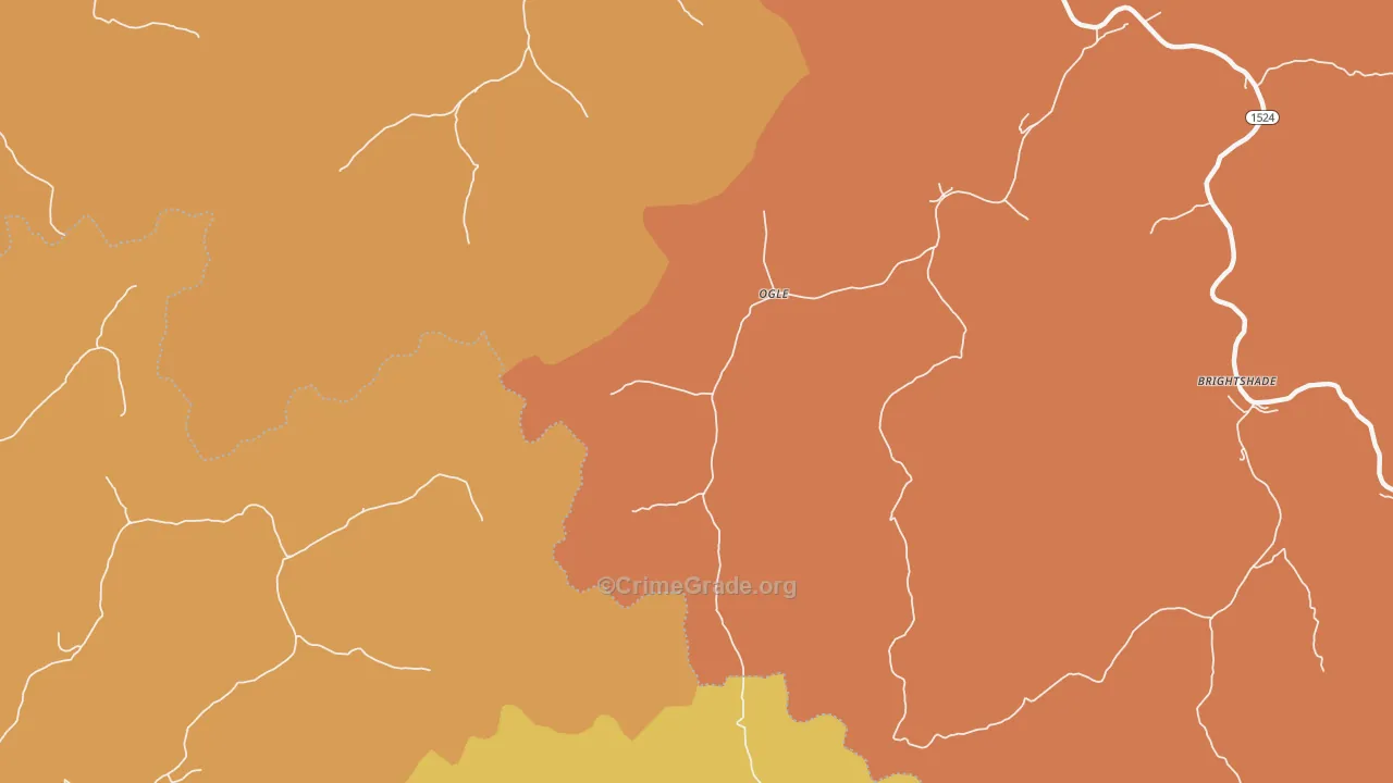 Ogle, KY Map of Drug-Related Crime Rates