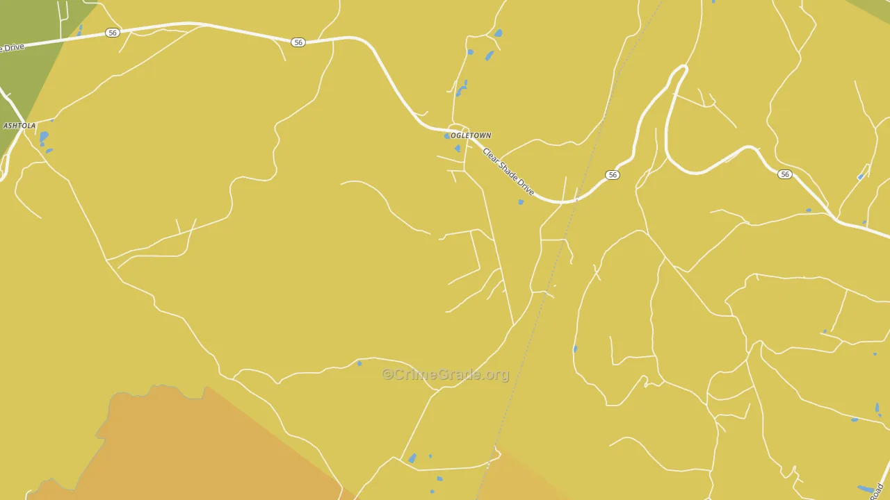 Ogletown, PA Map of Drug-Related Crime Rates
