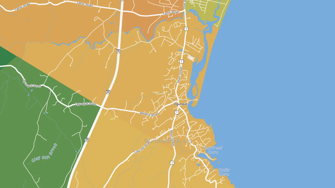 Ogunquit, ME Map of Drug-Related Crime Rates