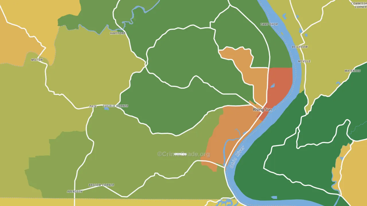 Ohio County, IN Map of Drug-Related Crime Rates