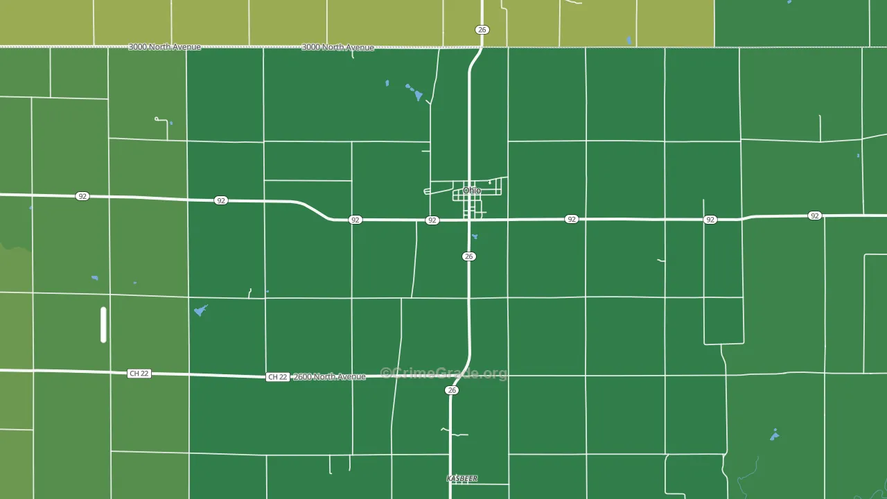 Ohio, IL Map of Drug-Related Crime Rates