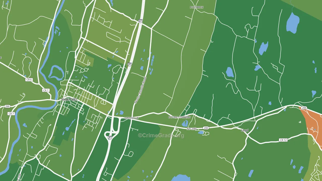Ohioville, NY Map of Drug-Related Crime Rates