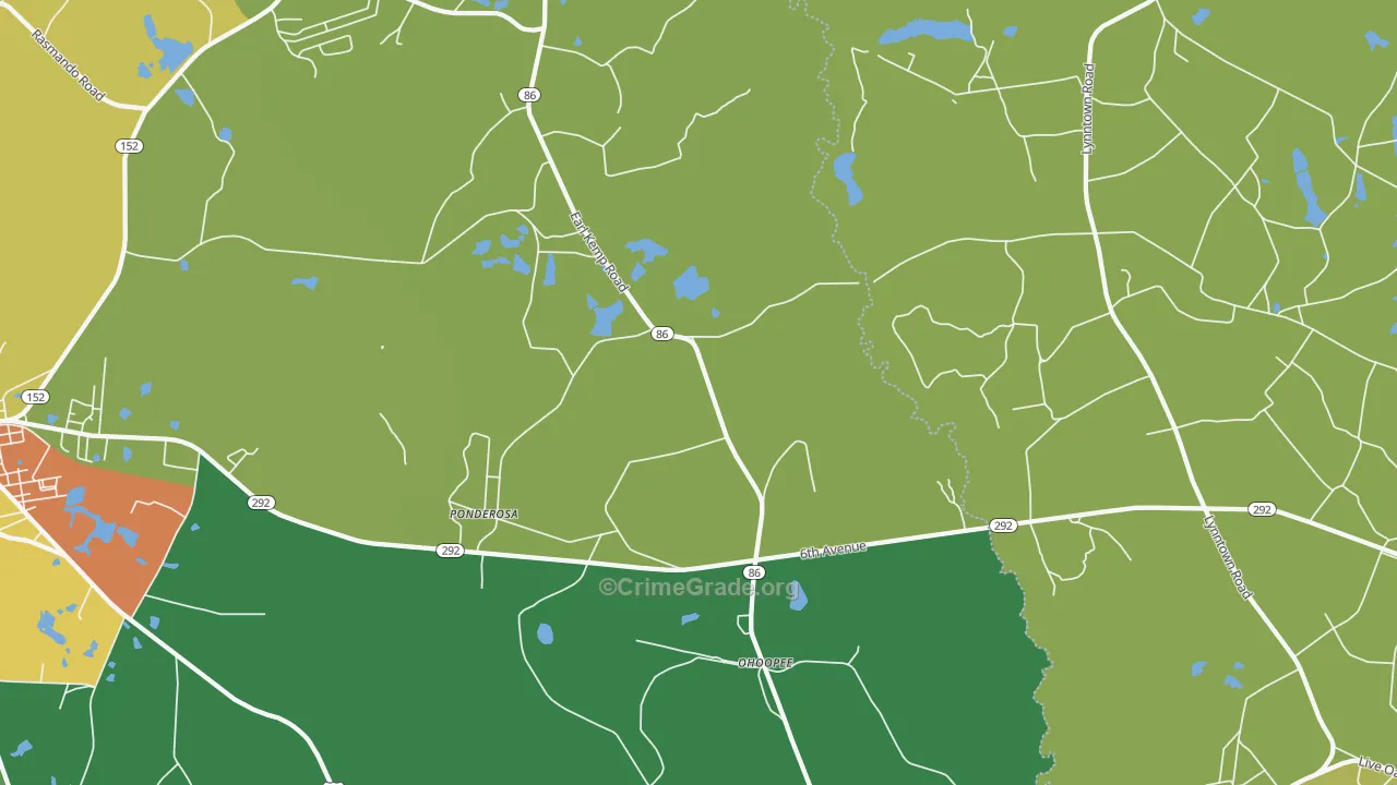 Ohoopee, GA Map of Drug-Related Crime Rates