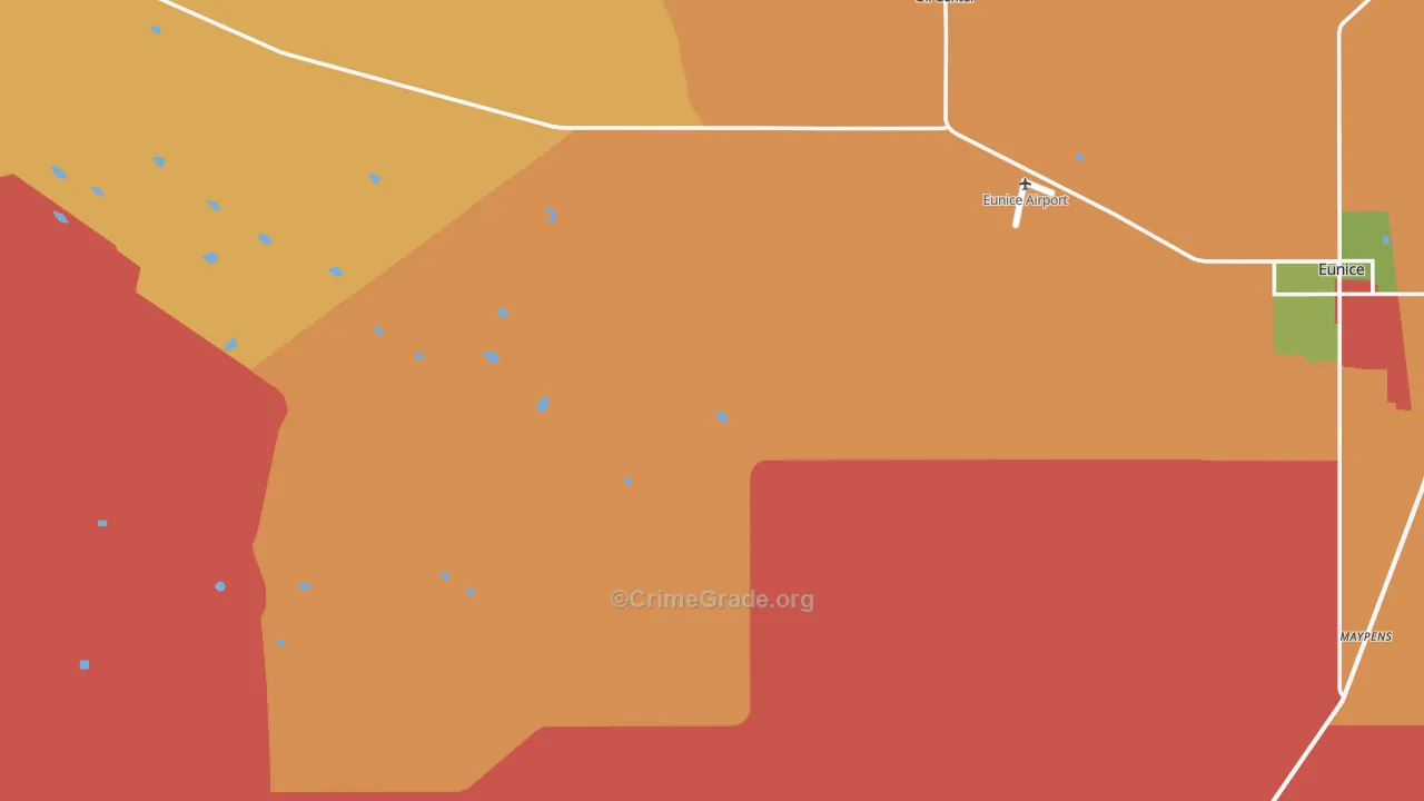 Oil Center, NM Map of Drug-Related Crime Rates