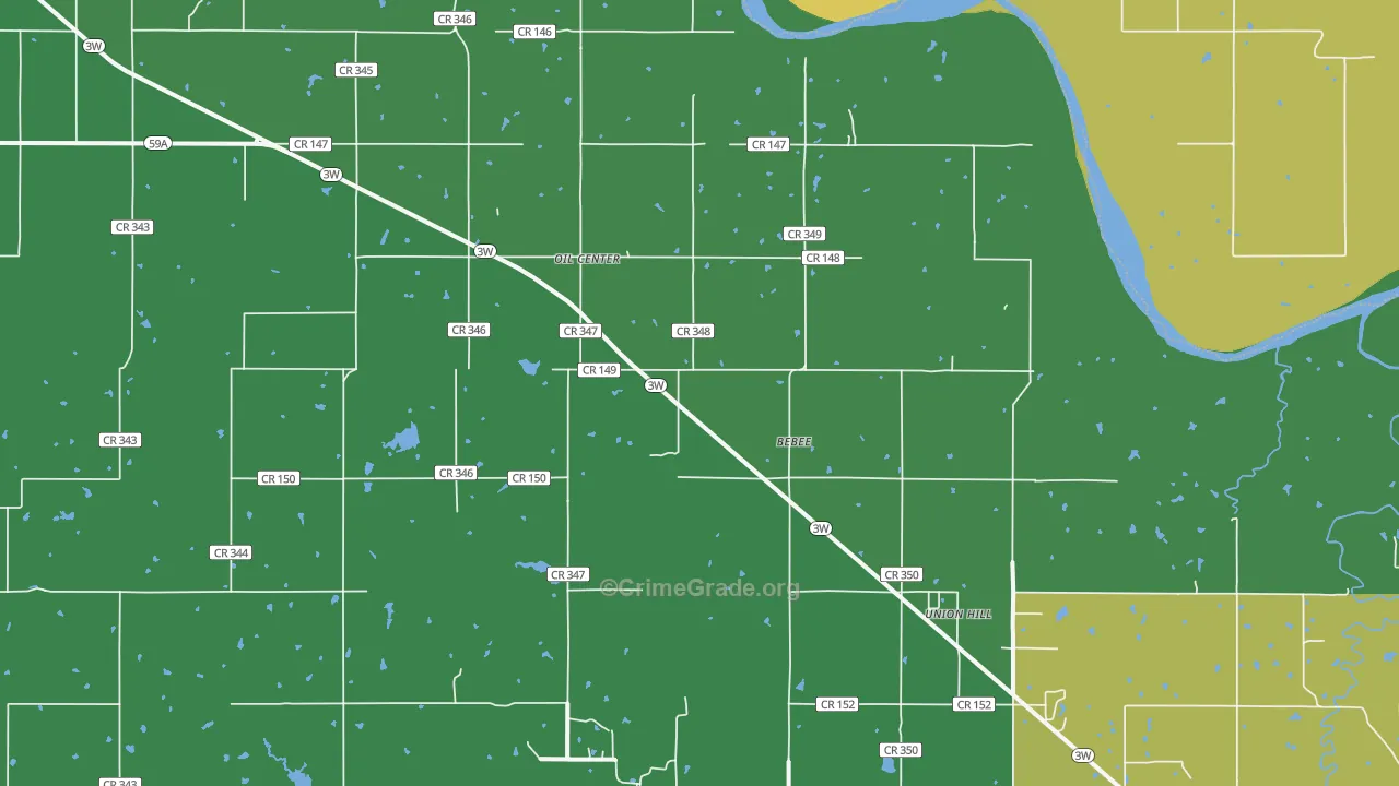 Oil Center, OK Map of Drug-Related Crime Rates