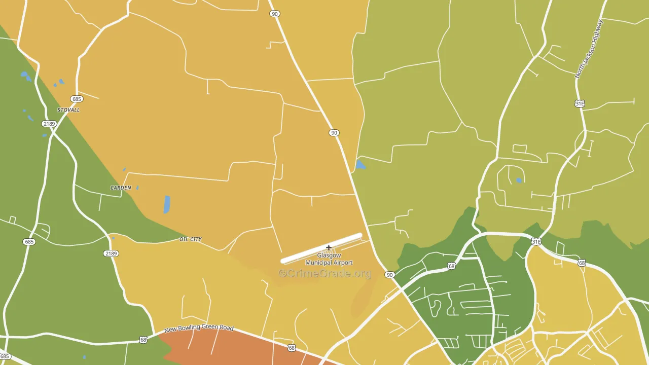 Oil City, KY Map of Drug-Related Crime Rates