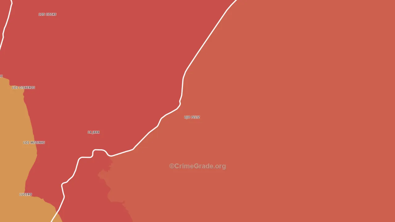 Ojo Feliz, NM Map of Drug-Related Crime Rates
