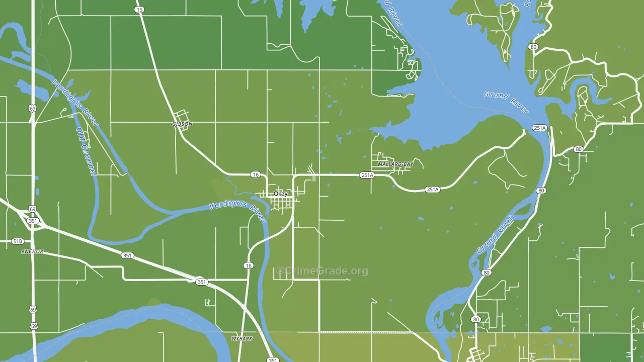 Okay, OK Map of Drug-Related Crime Rates